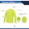Ge Hi-Vis Long Sleeve T-Shirt, Polyester Knit Birdseye, Mesh, Green, M GS108GM - alternate 4